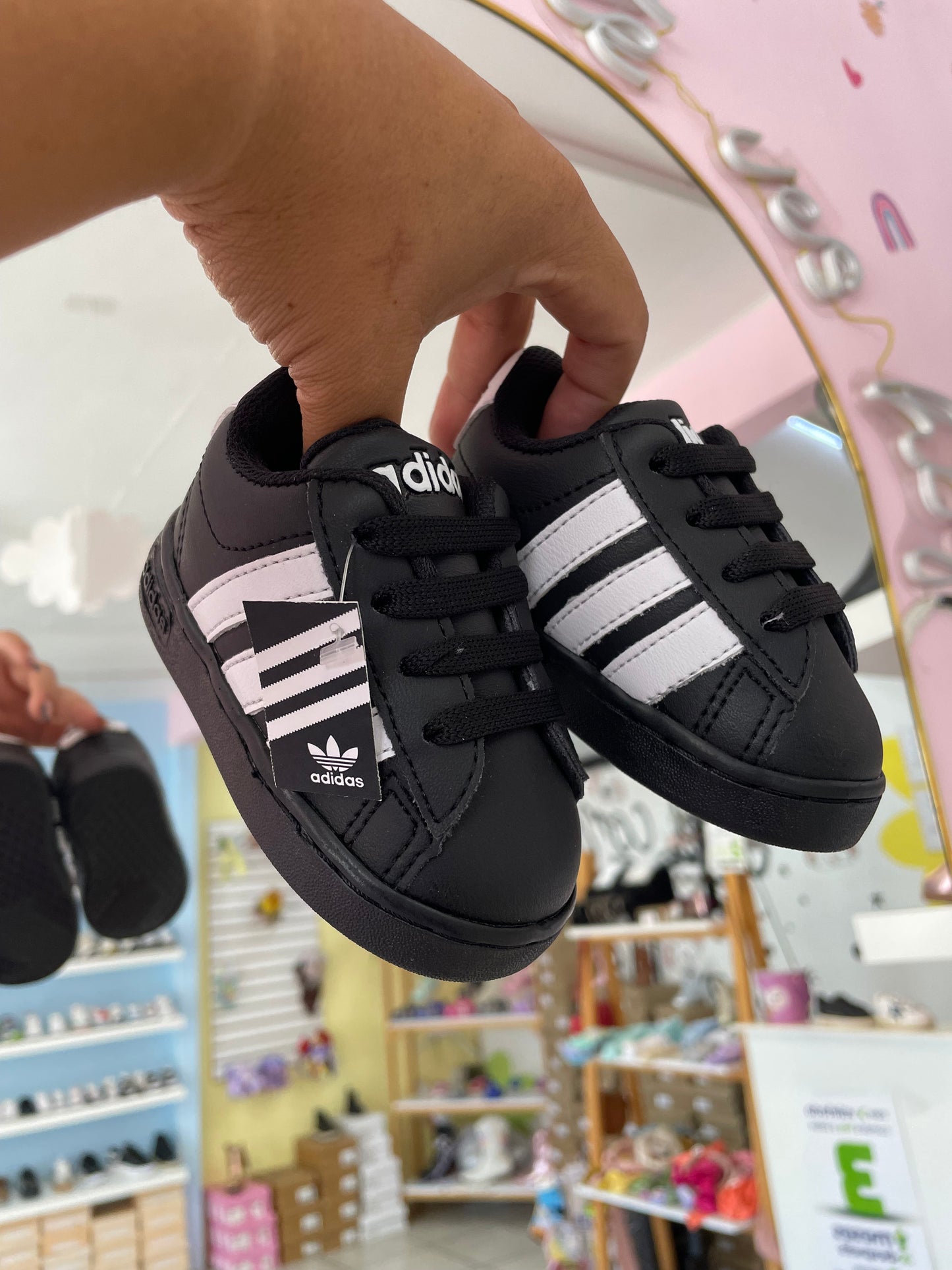 Teni Adidas Negro/Blanco