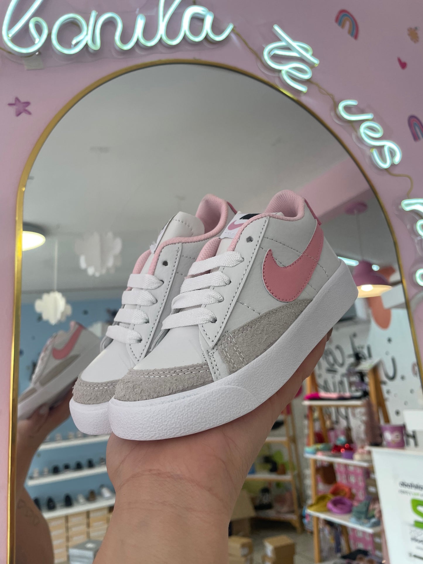 Blazer Choclo Blanco/Rosa