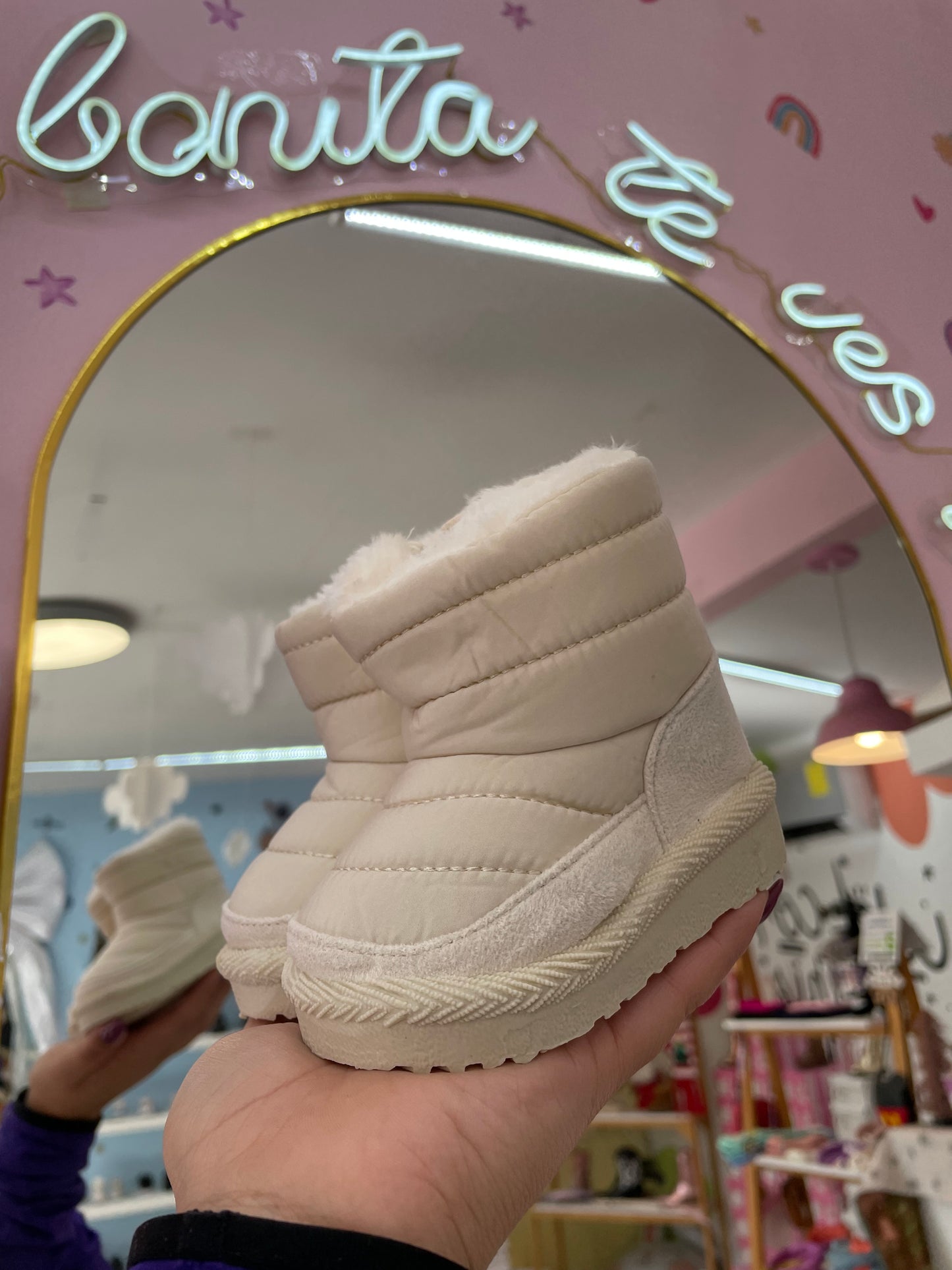 Botita Afelpada Beige