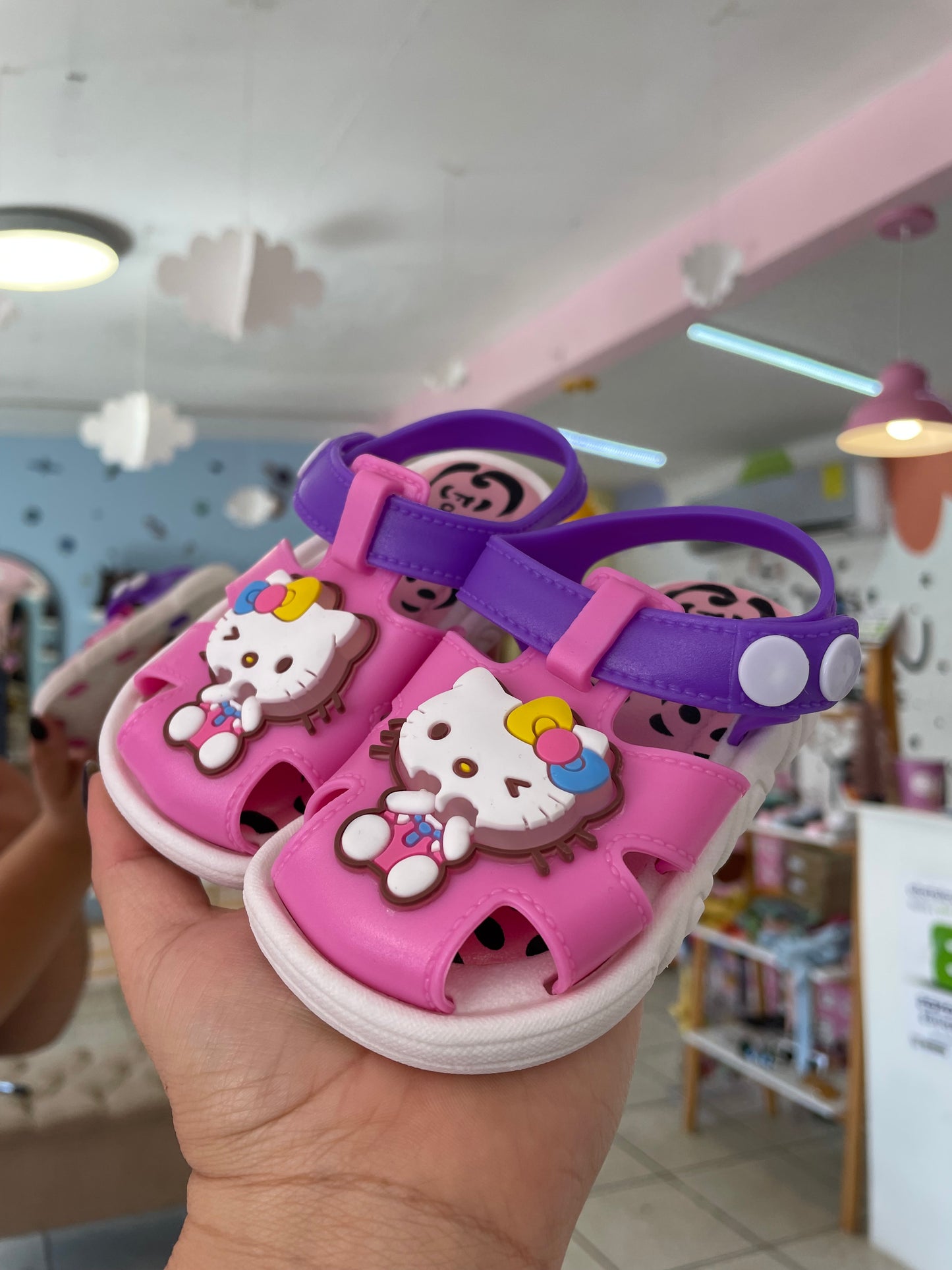 Sandalia Pillona Led Hello Kitty Rosa
