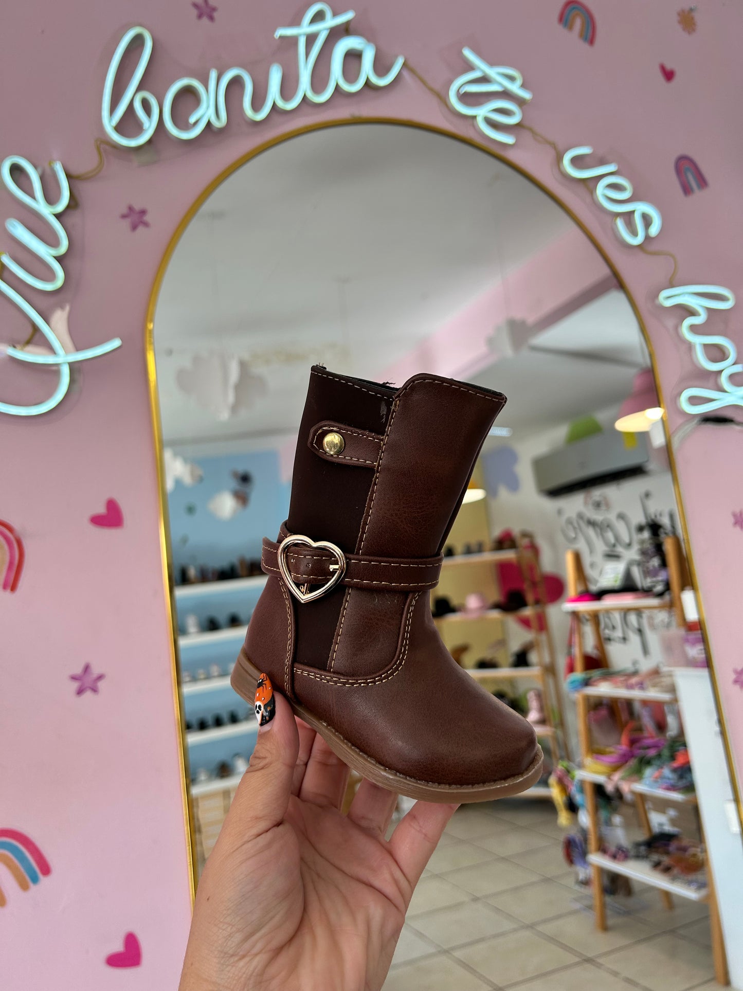 Bota alta coñac paulette