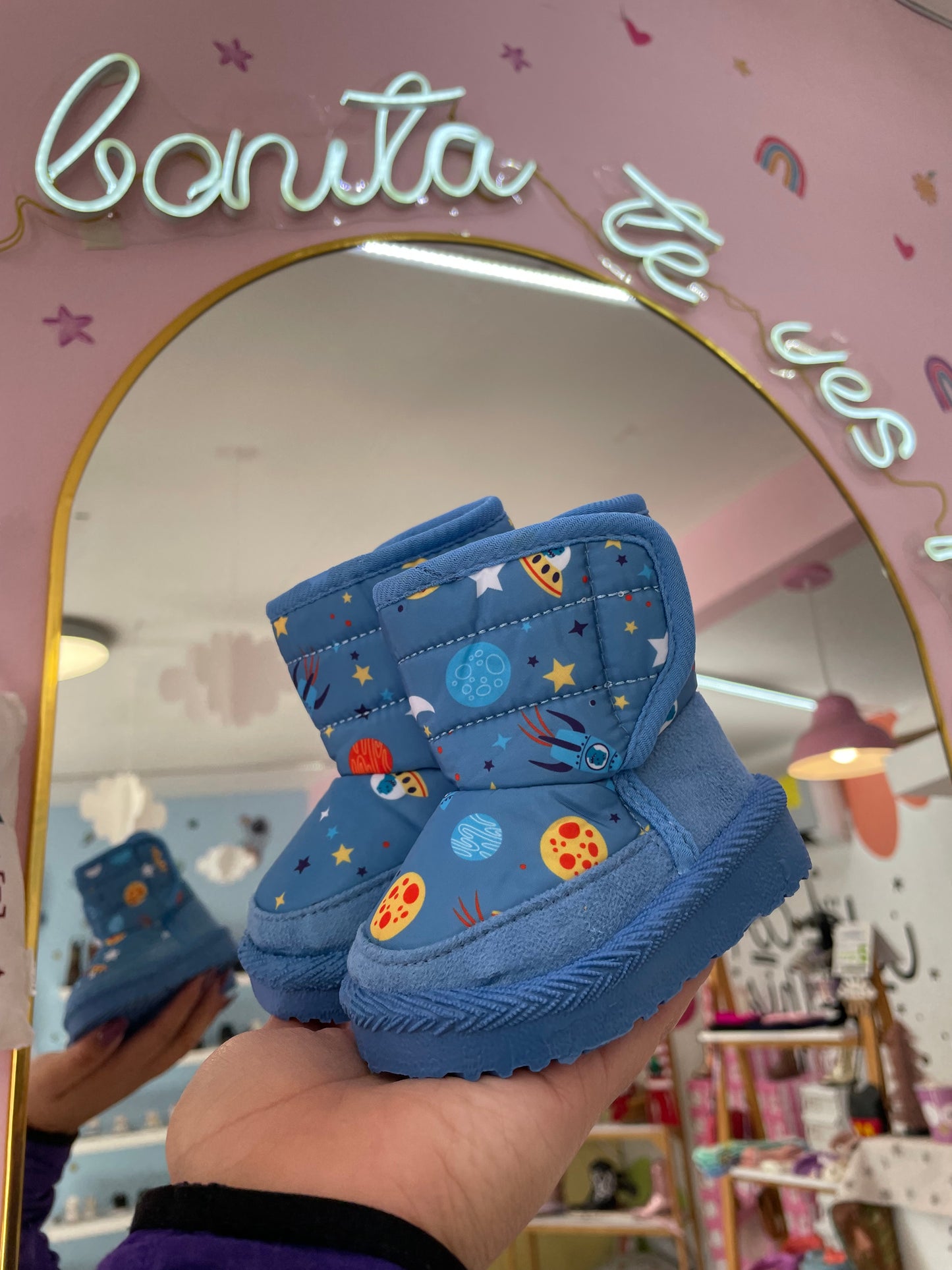 Botita Afelpada Azul