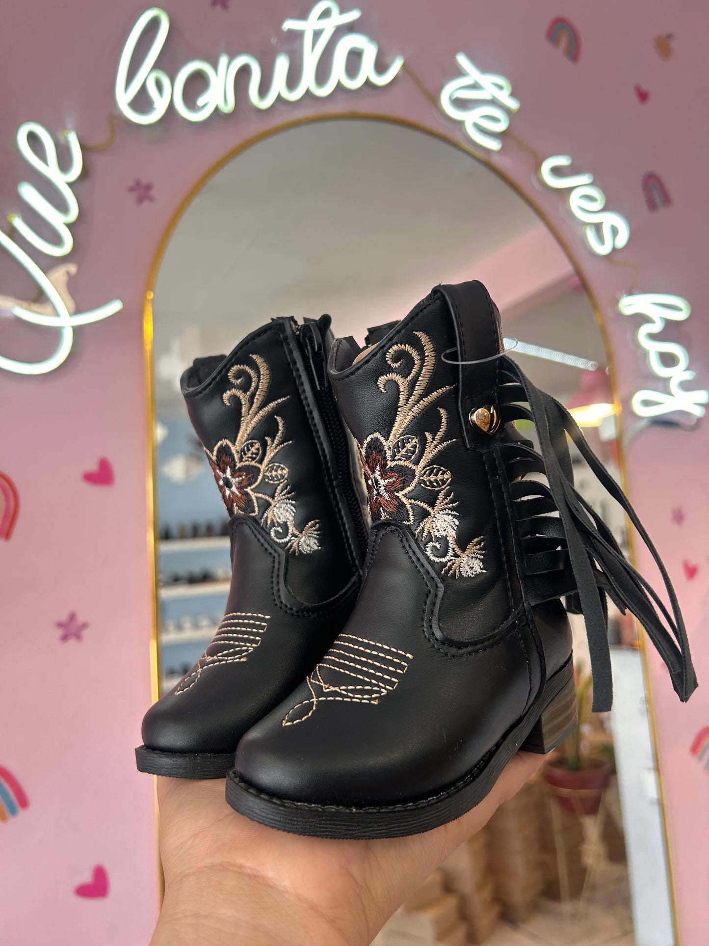 Bota Vaquera Negra España