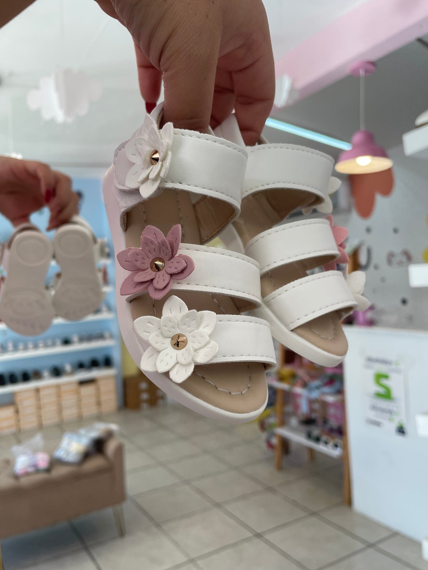 Sandalia Blanco/Flores