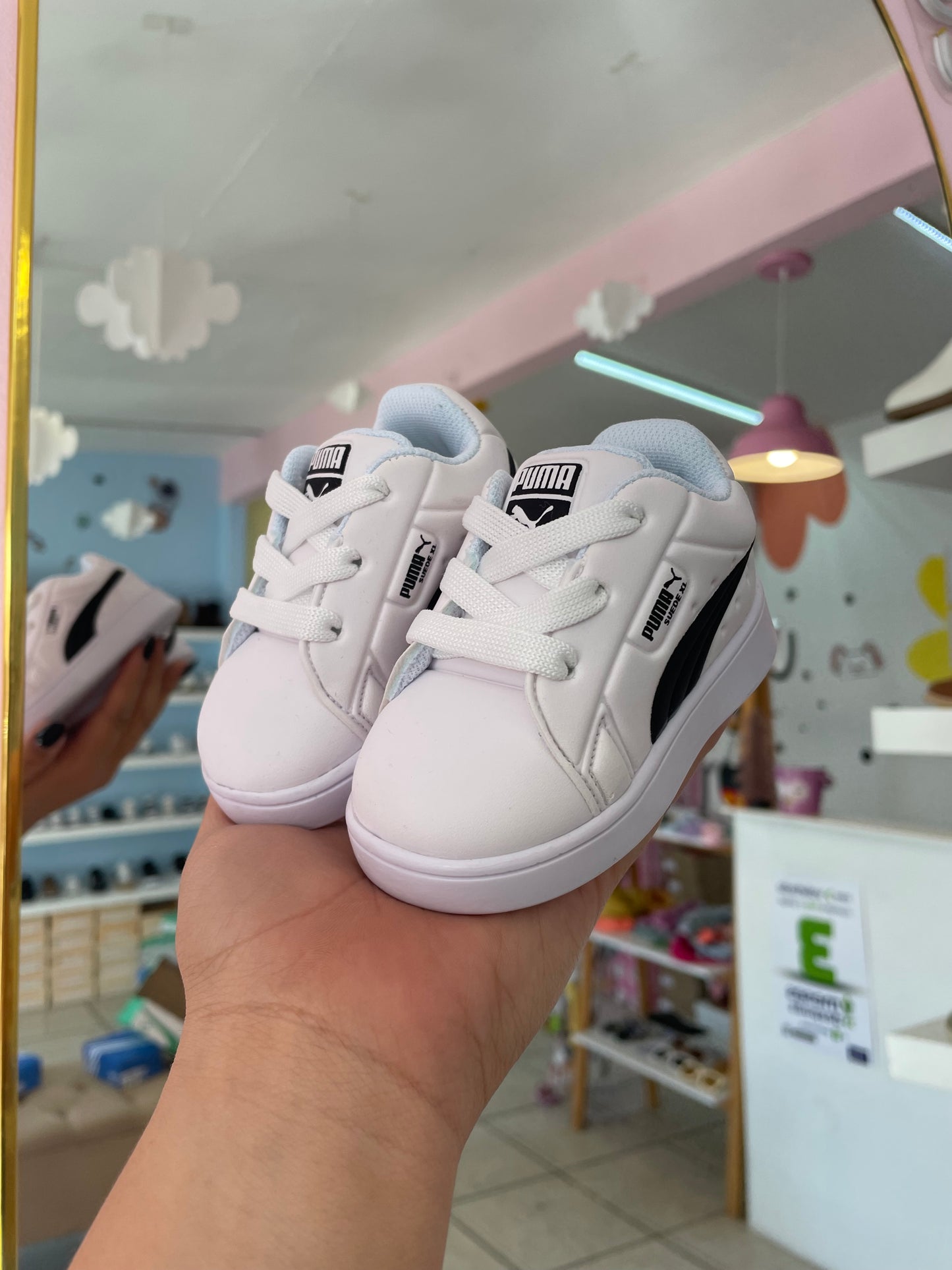 Teni Puma Bebé Withe/Black