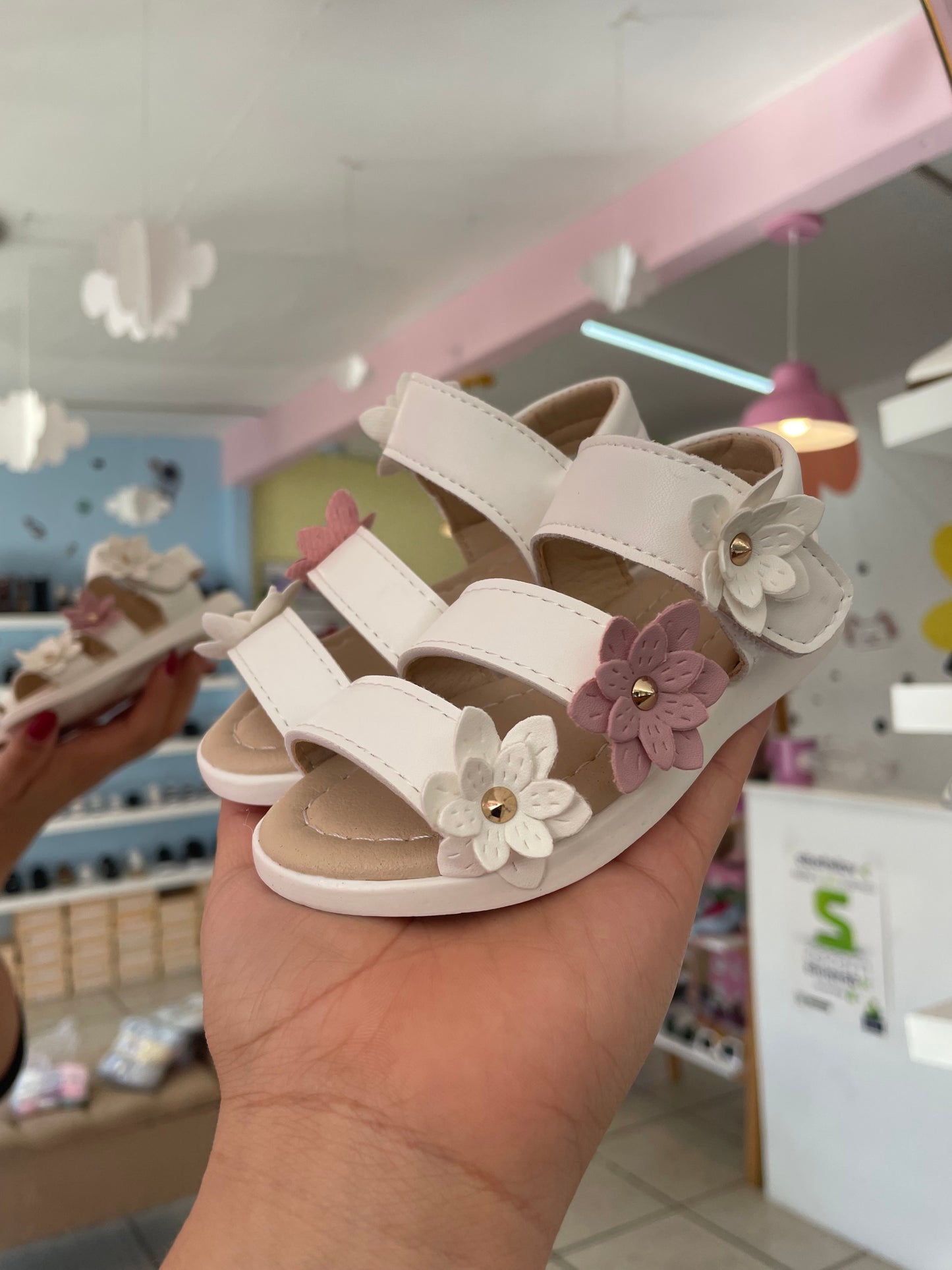 Sandalia Blanco/Flores
