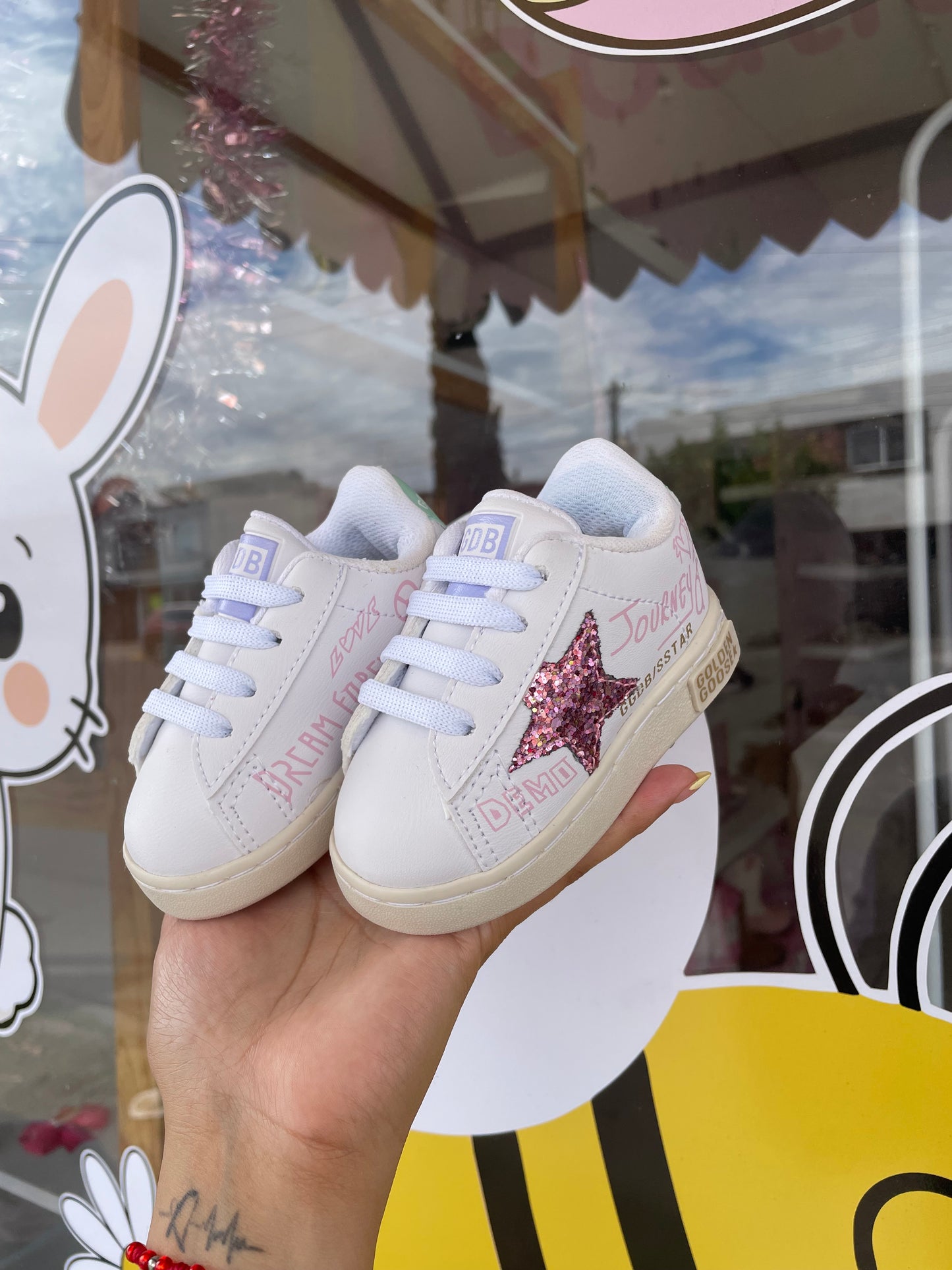 Tenis golden goose blanco/multicolor