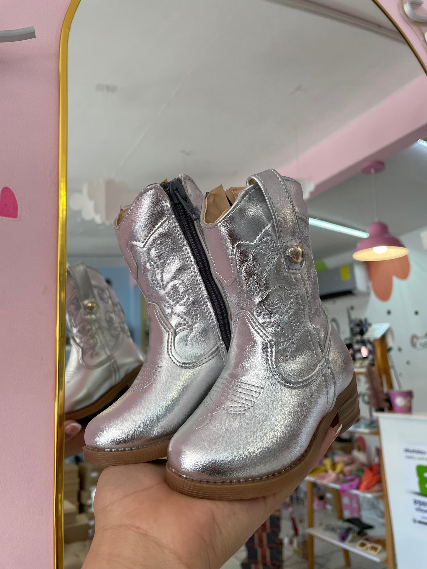 Bota Vaquera Plata