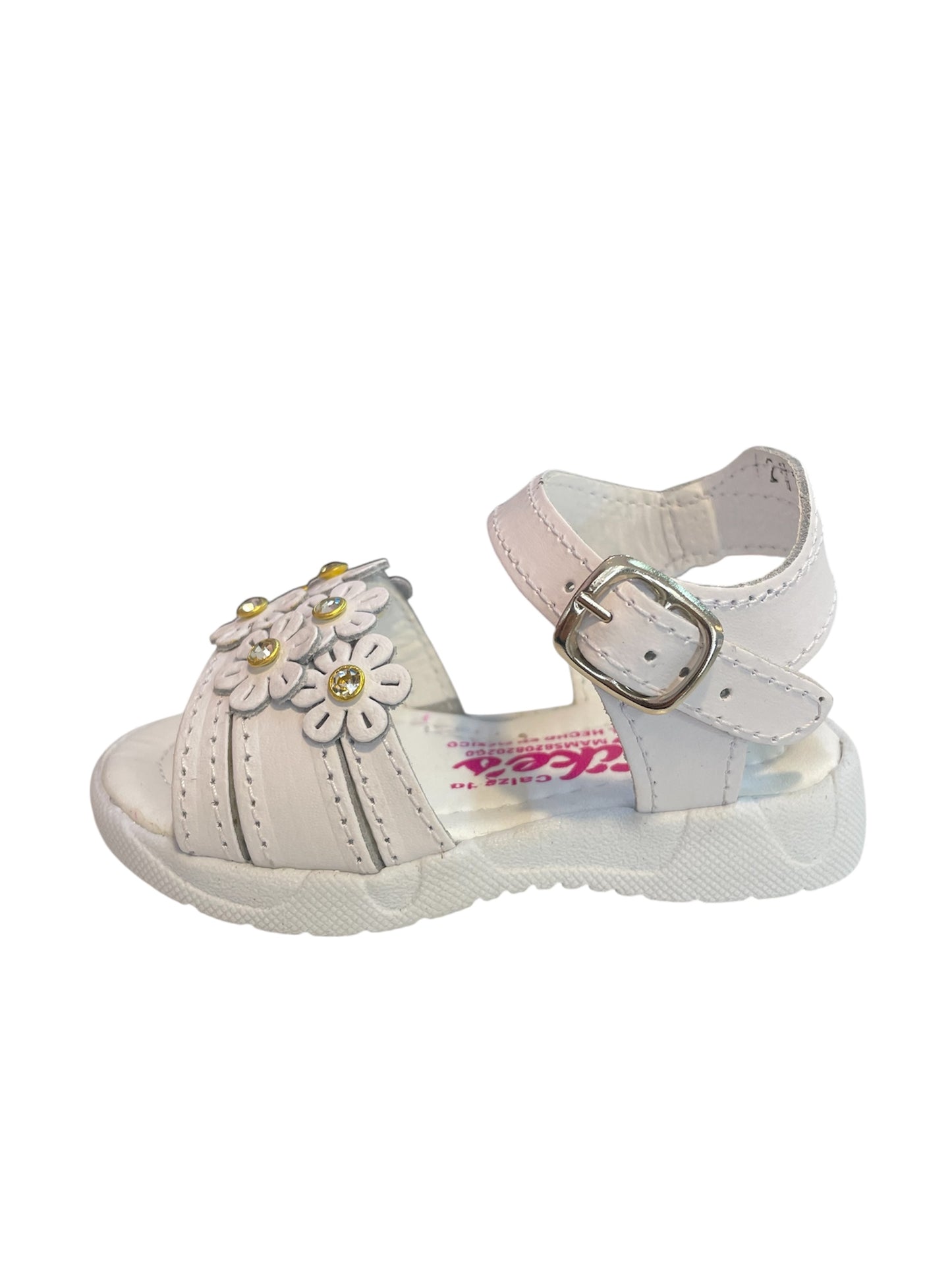 Sandalia Blanca/Flores (718)