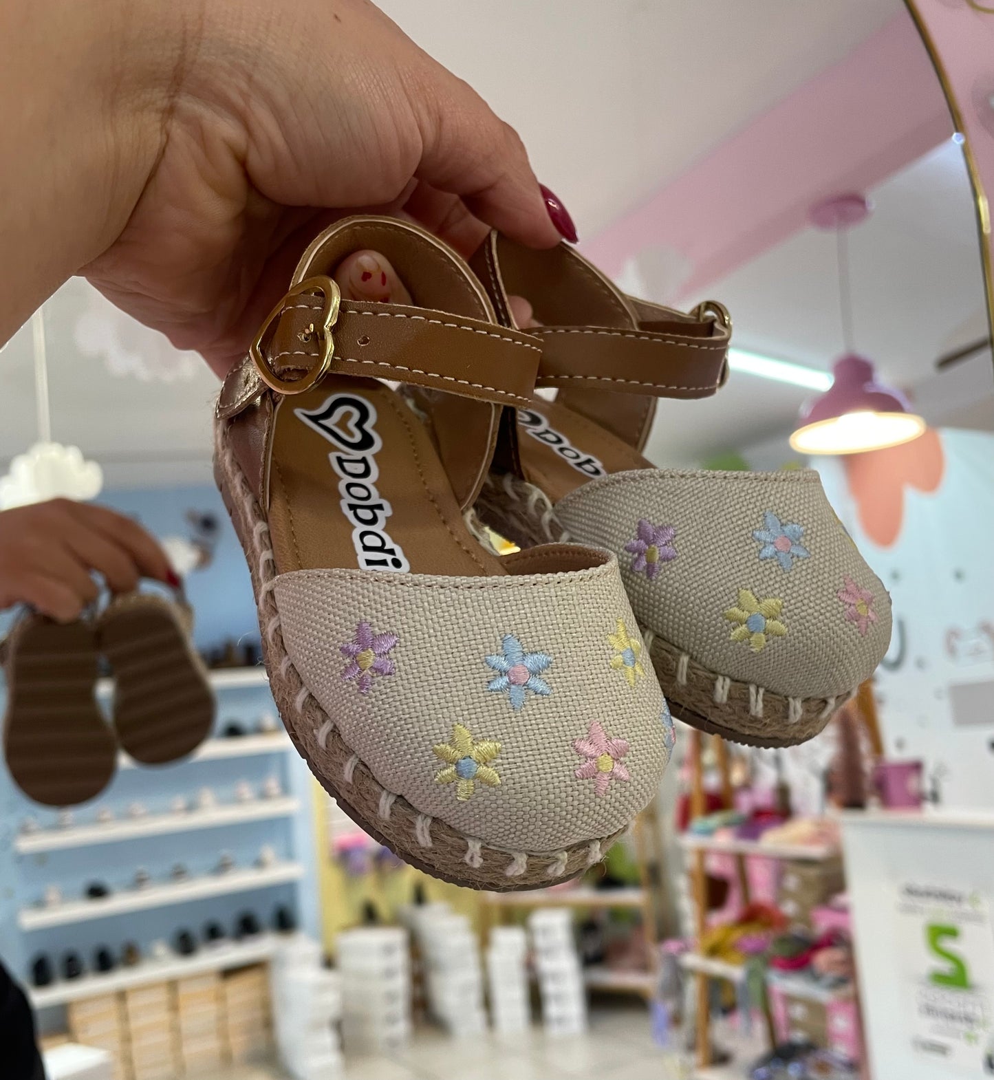 Alpargatas Beige con Flores