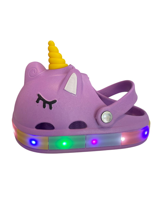 Crocs Unicornio Morado Led