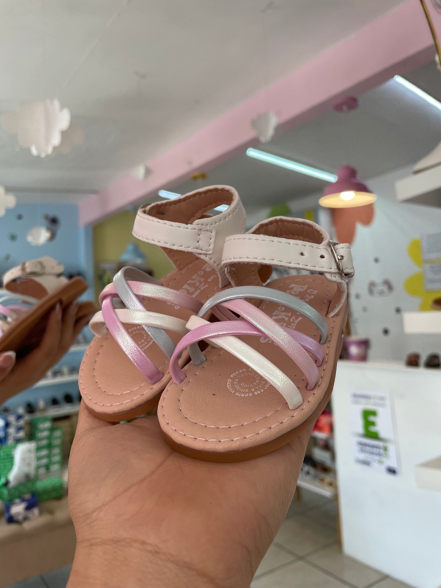 Sandalia Blanco/Rosa (213082)