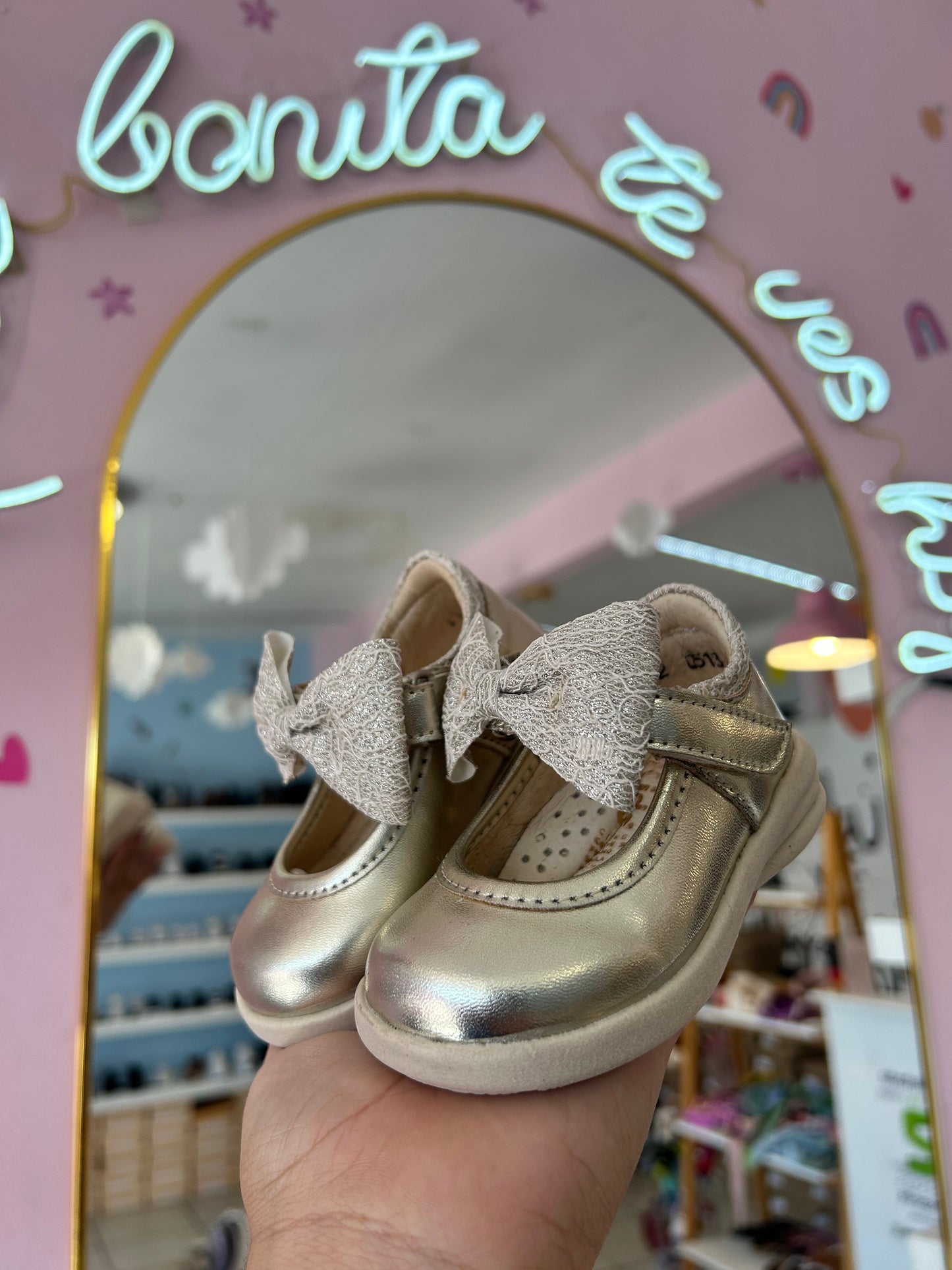 Zapato Bolonia Platina/Latte