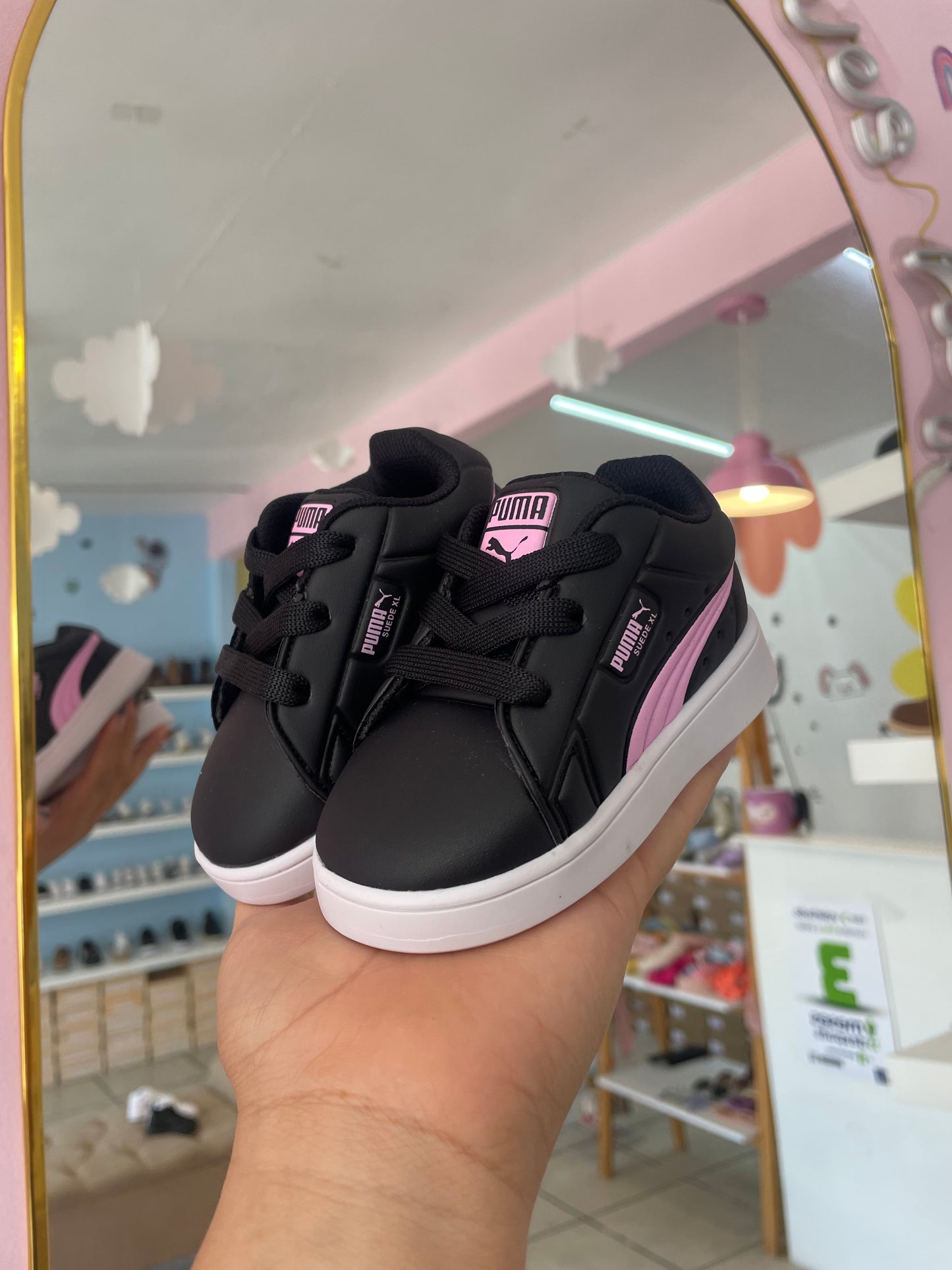 Teni Puma Bebé Black/Pink