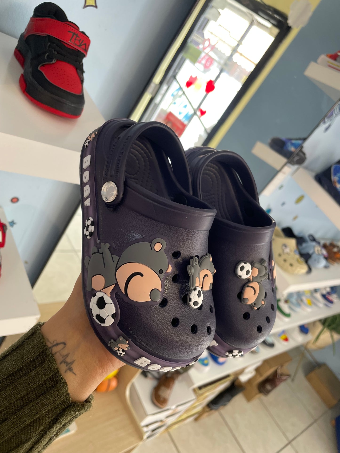 Crocs azul marino led