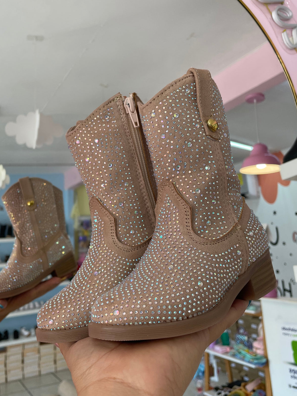 Bota Vaquera Maquillaje/Brillos