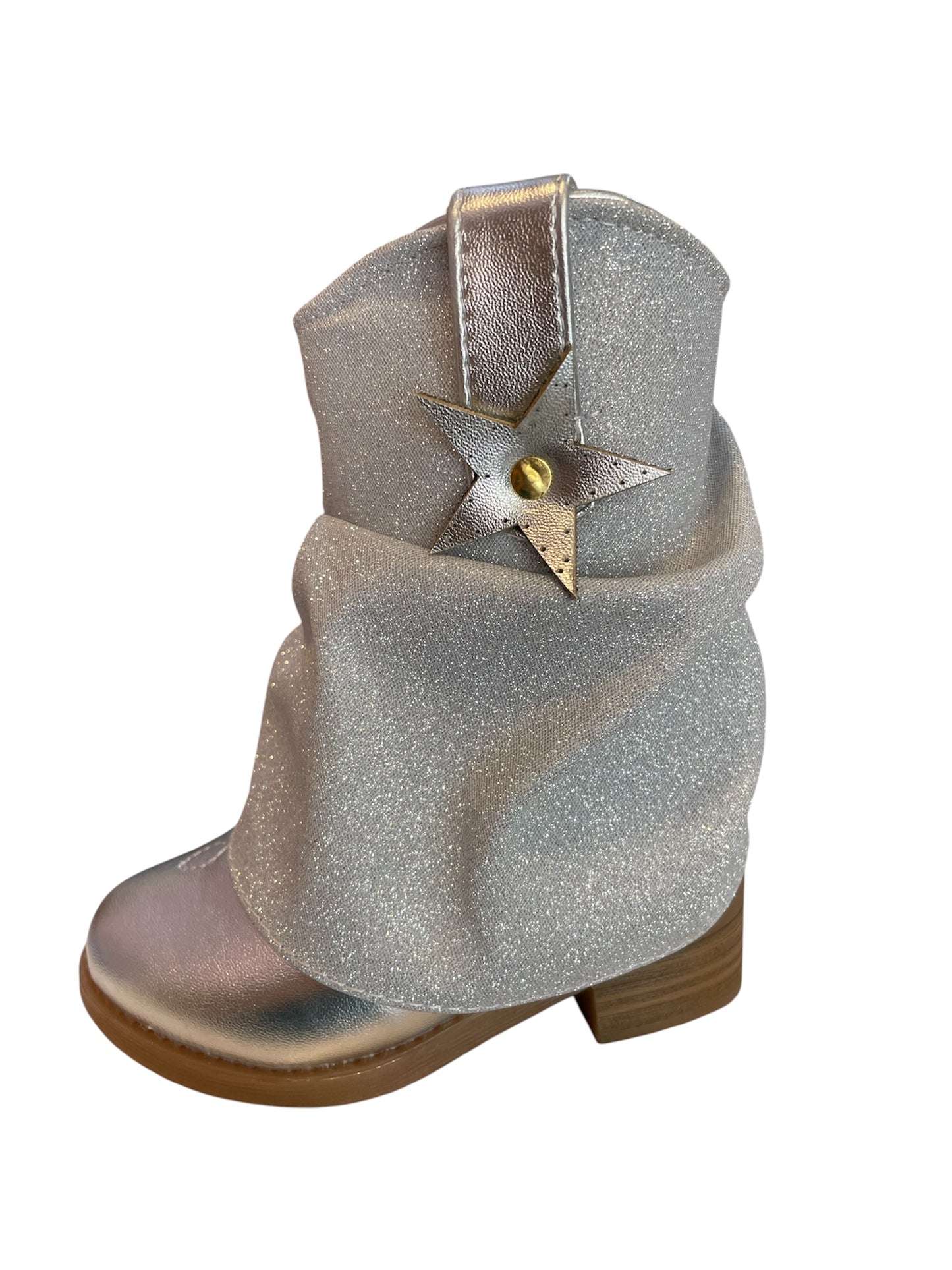 Bota Vaquera Plata/Brillos