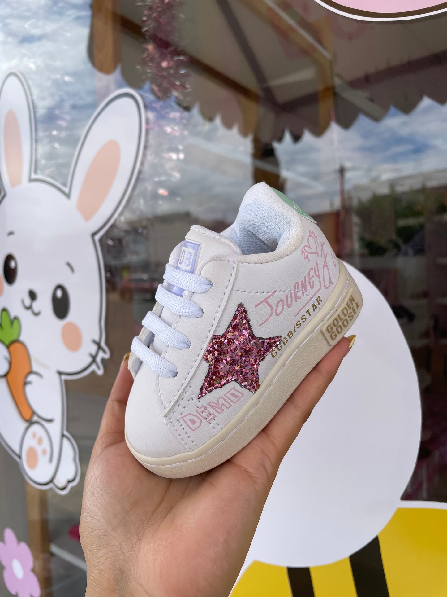 Tenis golden goose blanco/multicolor