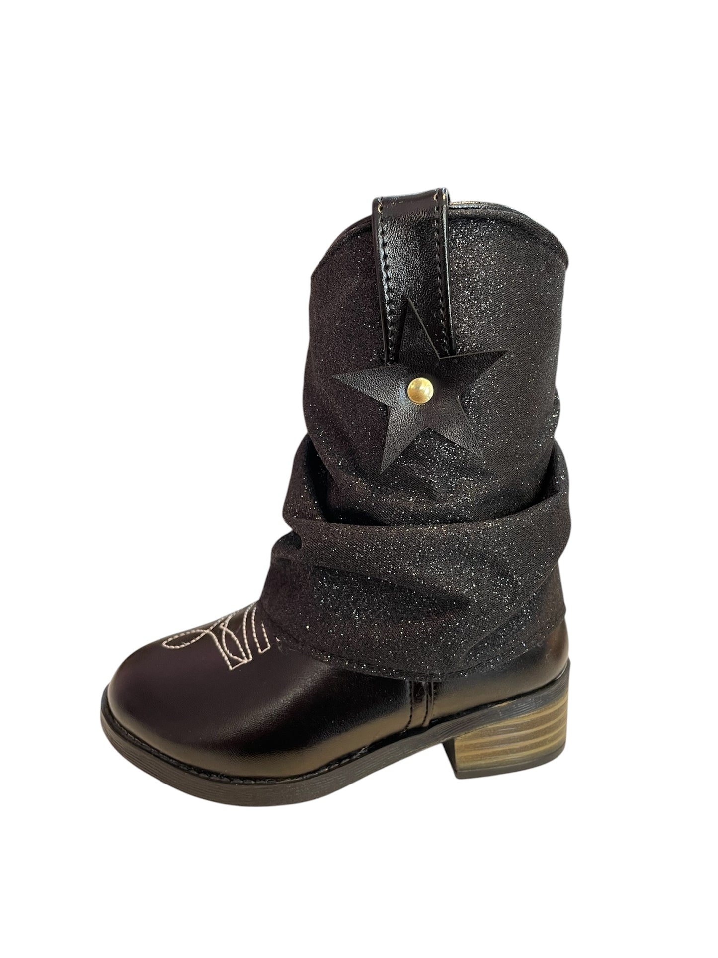 Bota Vaquera Negra Brillos