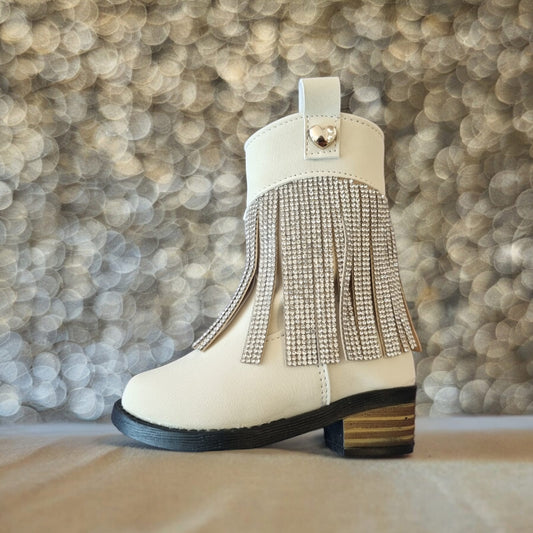 Bota vaquera latte brillos