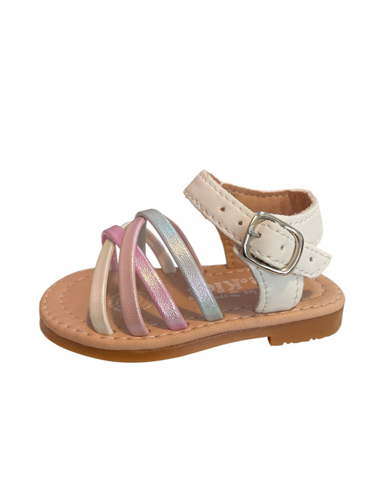 Sandalia Blanco/Rosa (213082)