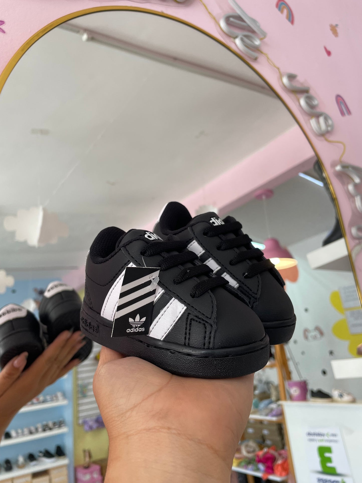 Teni Adidas Negro/Blanco