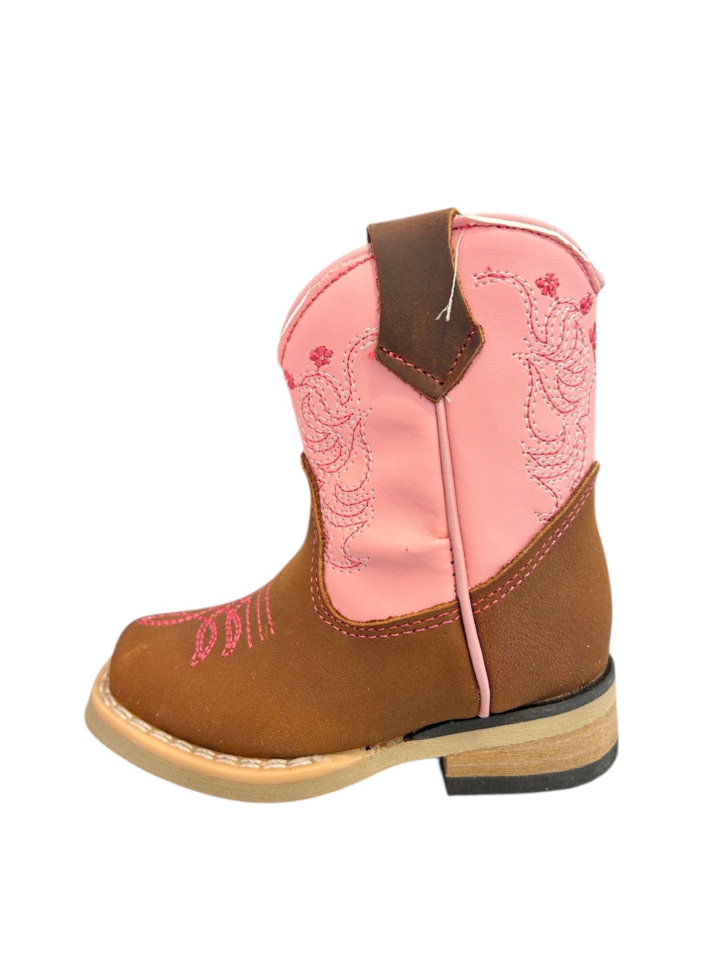 Bota Vaquera Café/Rosa