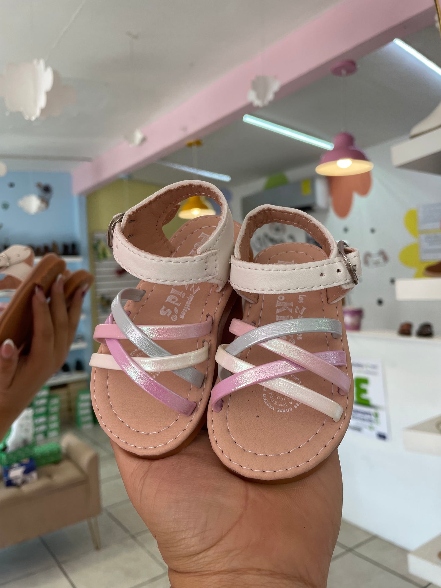 Sandalia Blanco/Rosa (213082)