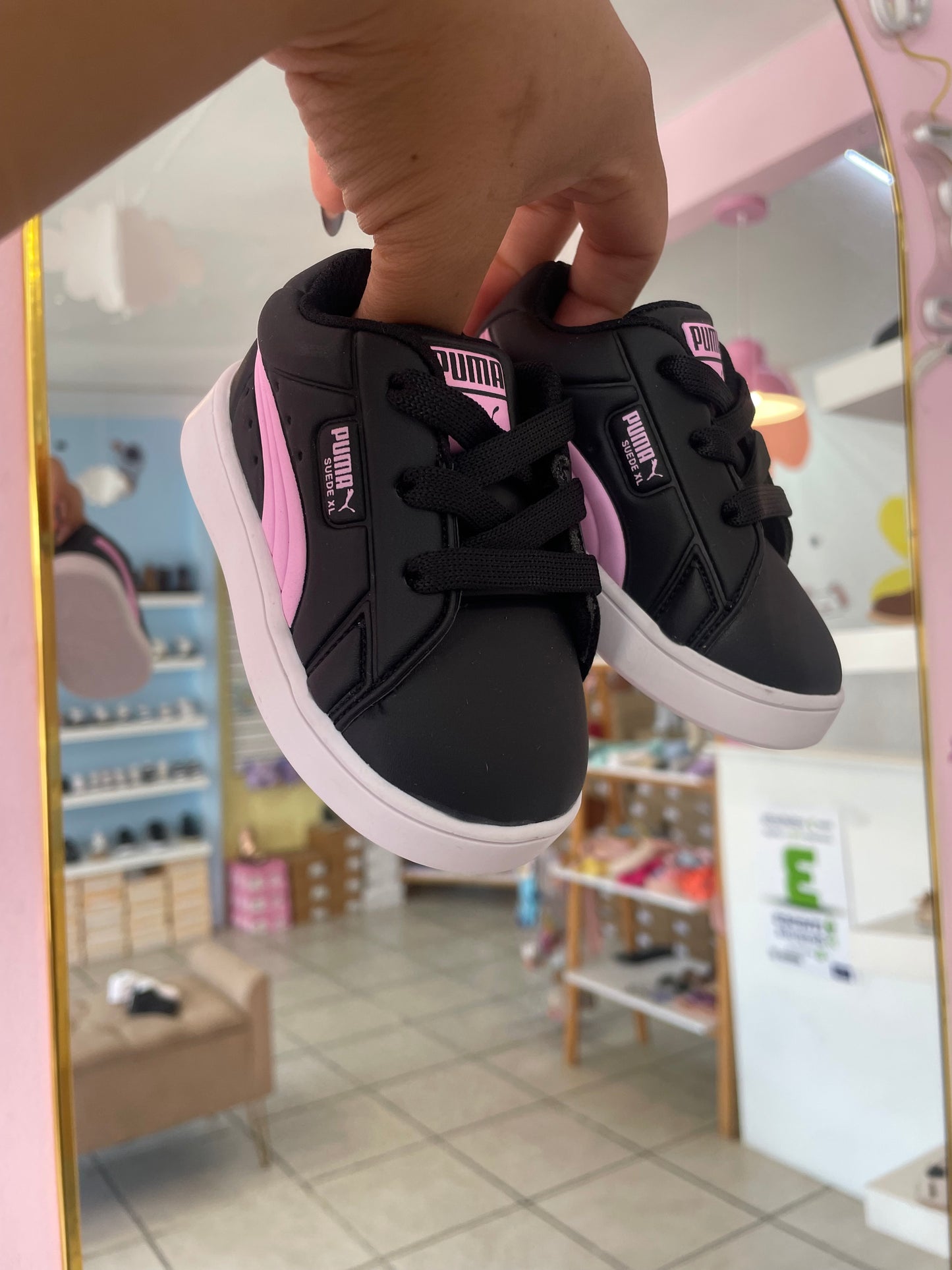 Teni Puma Bebé Black/Pink