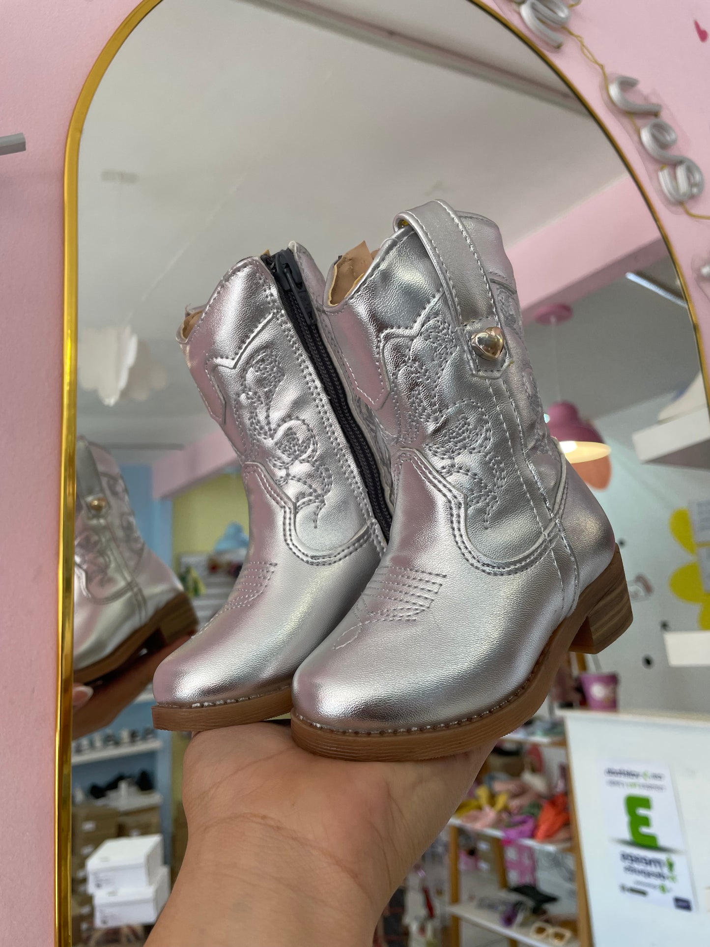 Bota Vaquera Plata