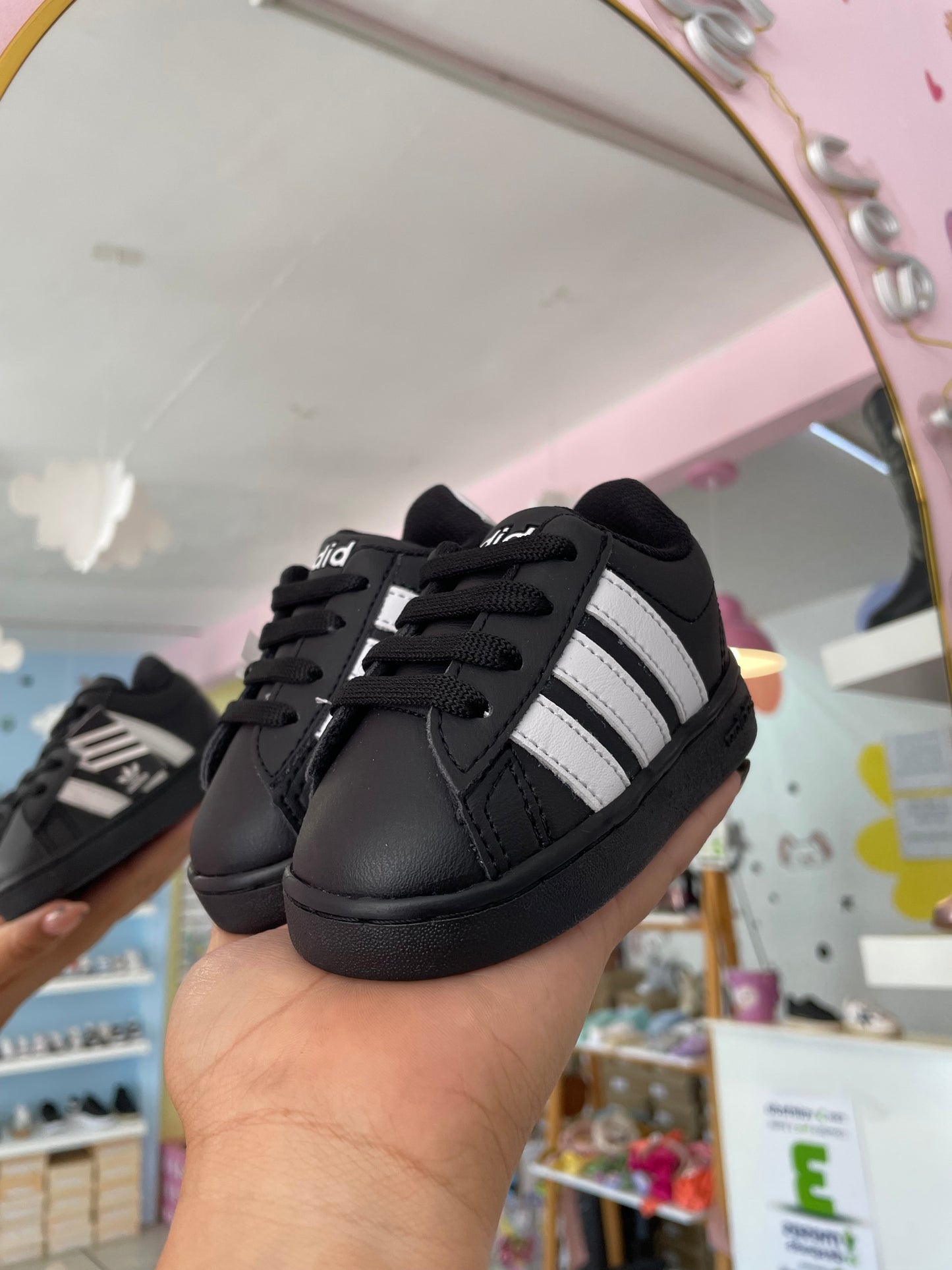 Teni Adidas Negro/Blanco