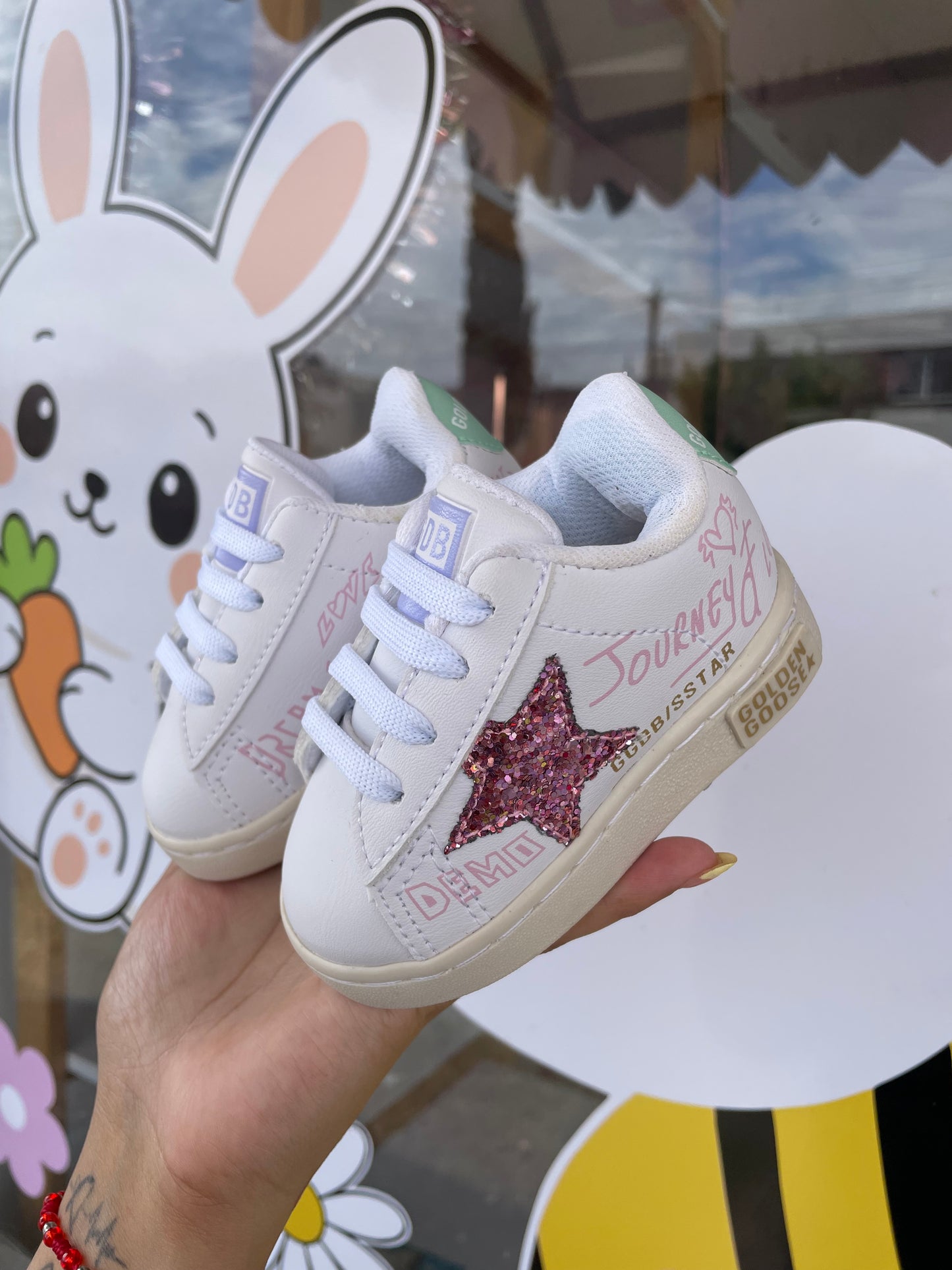 Tenis golden goose blanco/multicolor