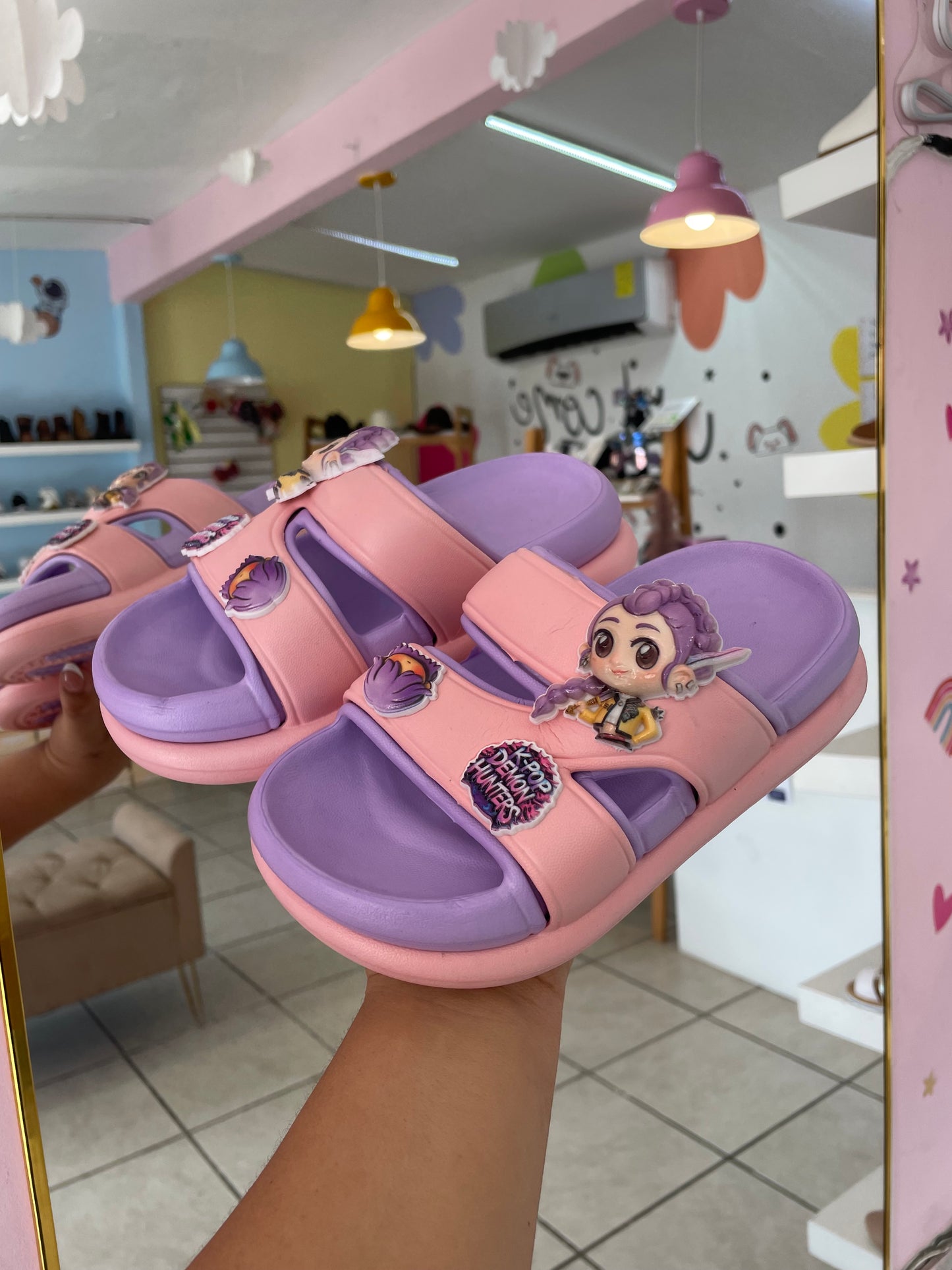 Sandalia KPOP Lila/Rosa
