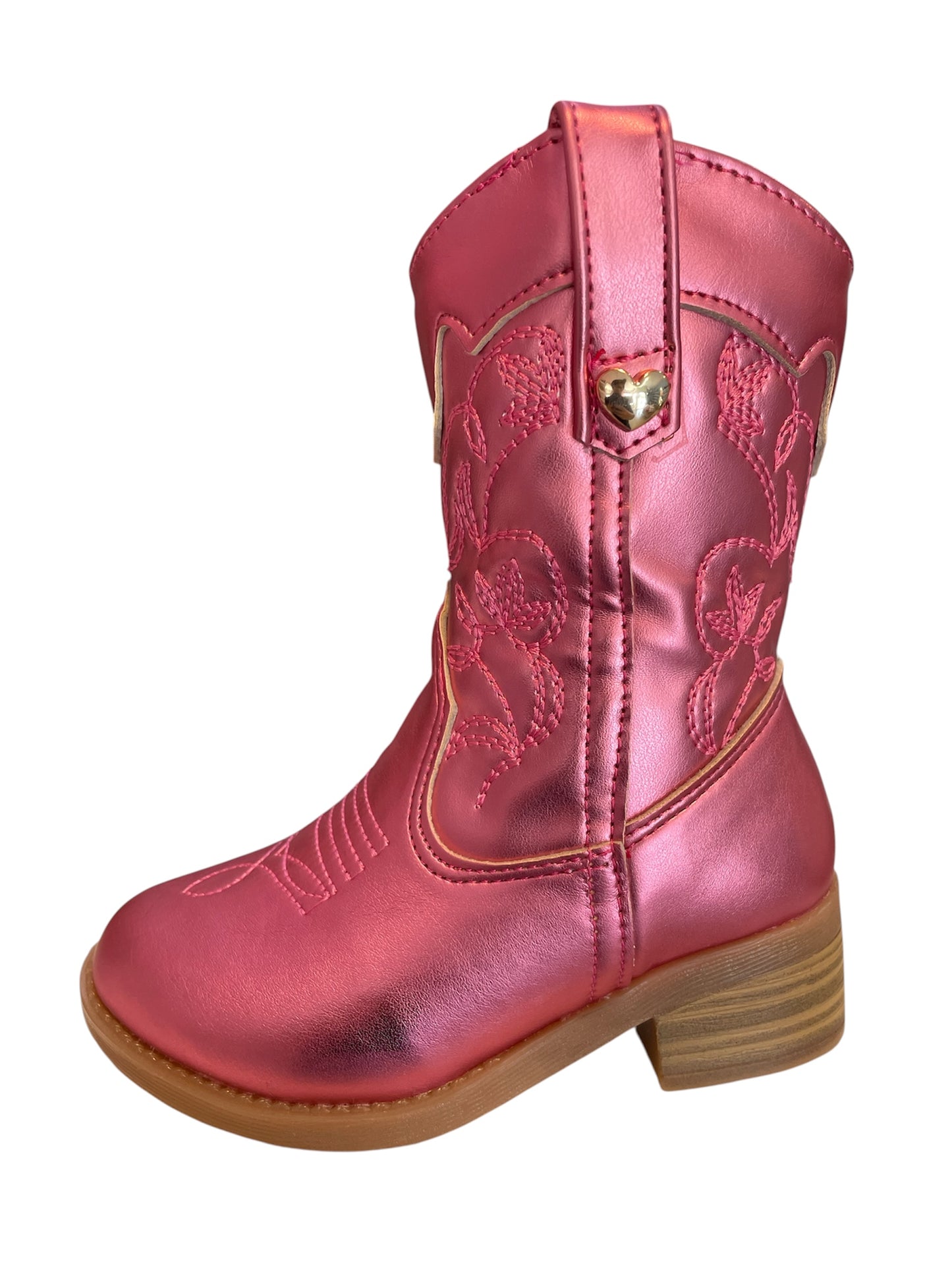 Bota Vaquera Rosa Metalico