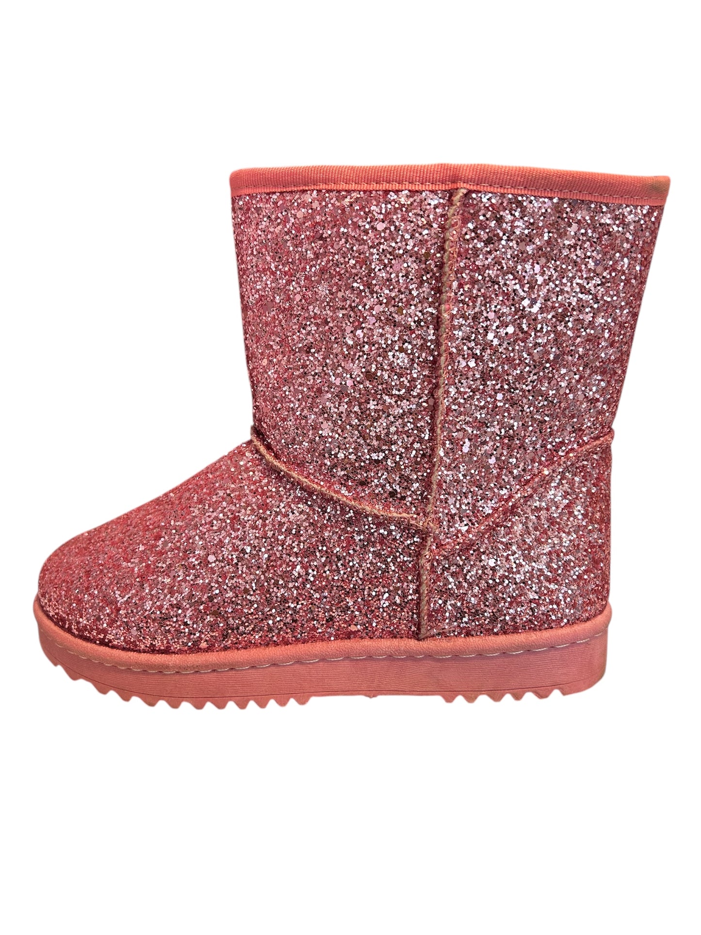 Bota Afelpada Rosa Brilloso