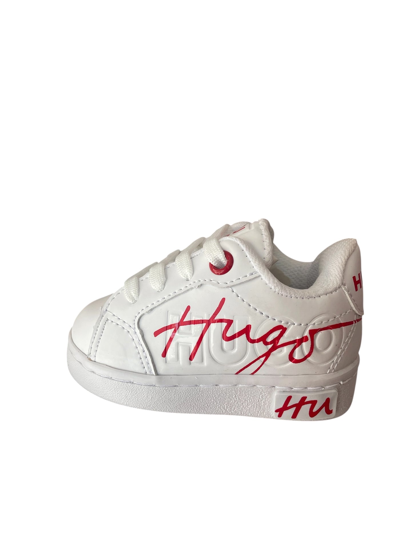 Tenis bebe hugo blanco/rojo