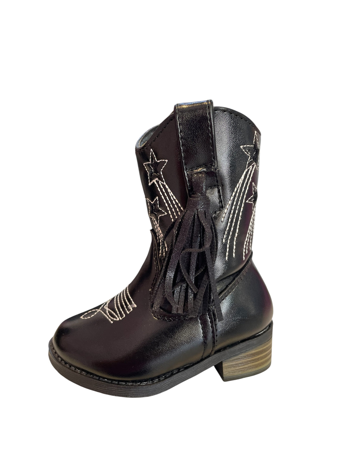 Bota Vaquera Negro/Estrellas