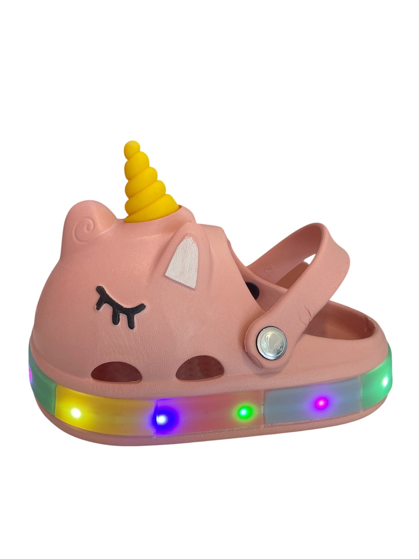 Crocs Unicornio Rosa Pastel Led