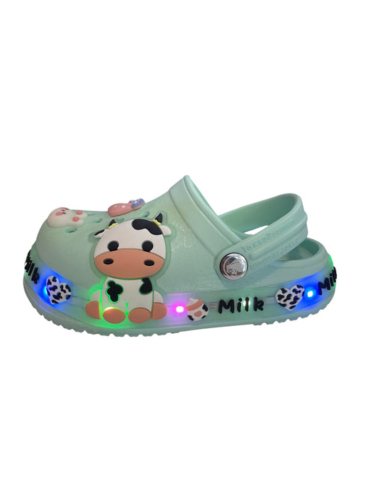 Crocs verde menta led