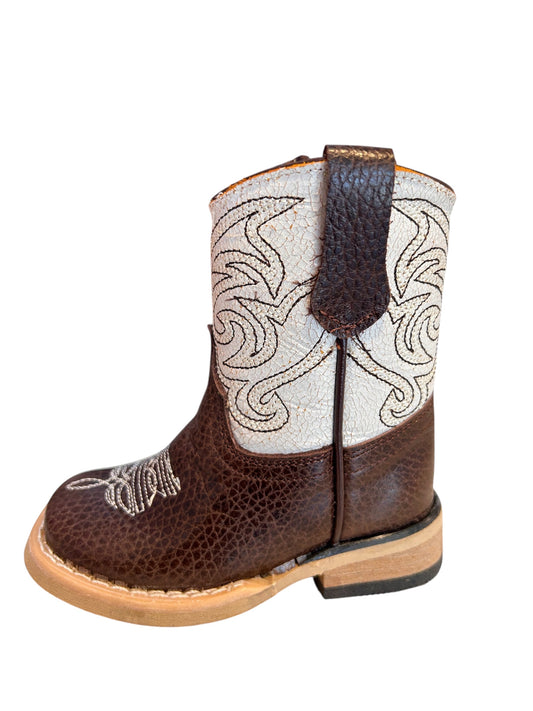 Bota Vaquera Café/Blanco