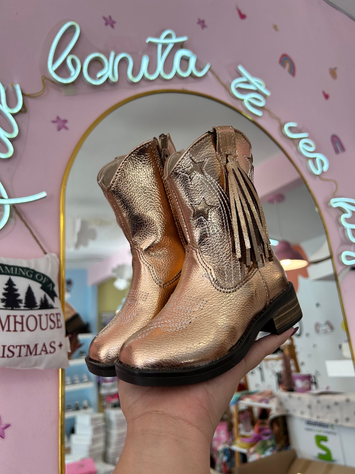 Bota Vaquera Rasado Metalico