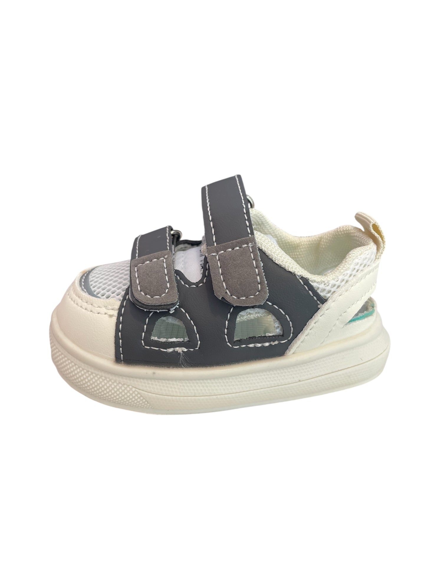 Sandalia Bebé Blanco/Gris