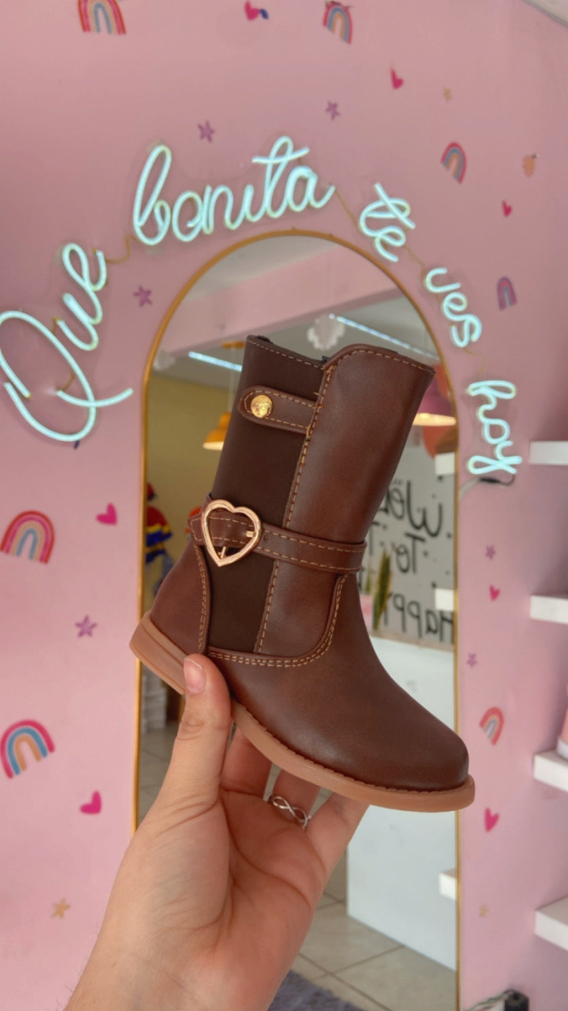 Bota alta coñac paulette