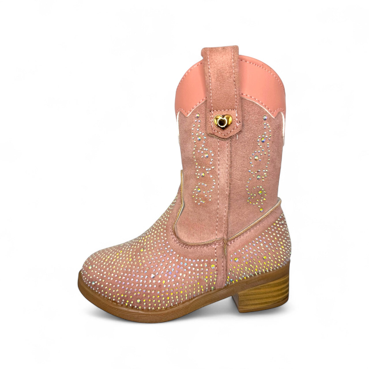 Bota vaquera rosa/brillos #910