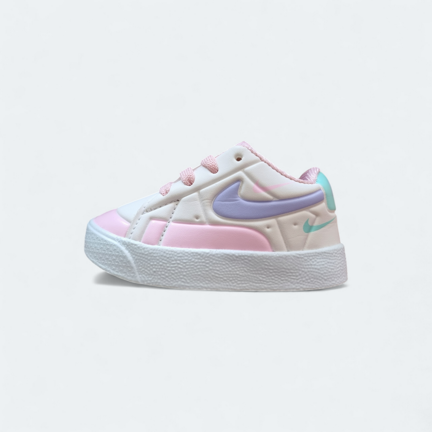 Tenis blanco/rosa/lila/menta