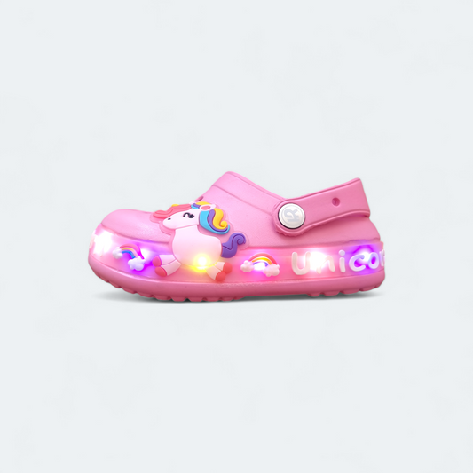 Crocs Unicornio Rosa led