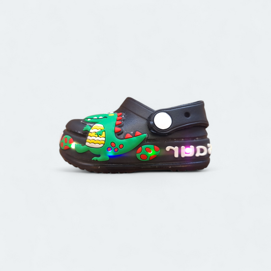 Crocs Dino negro led