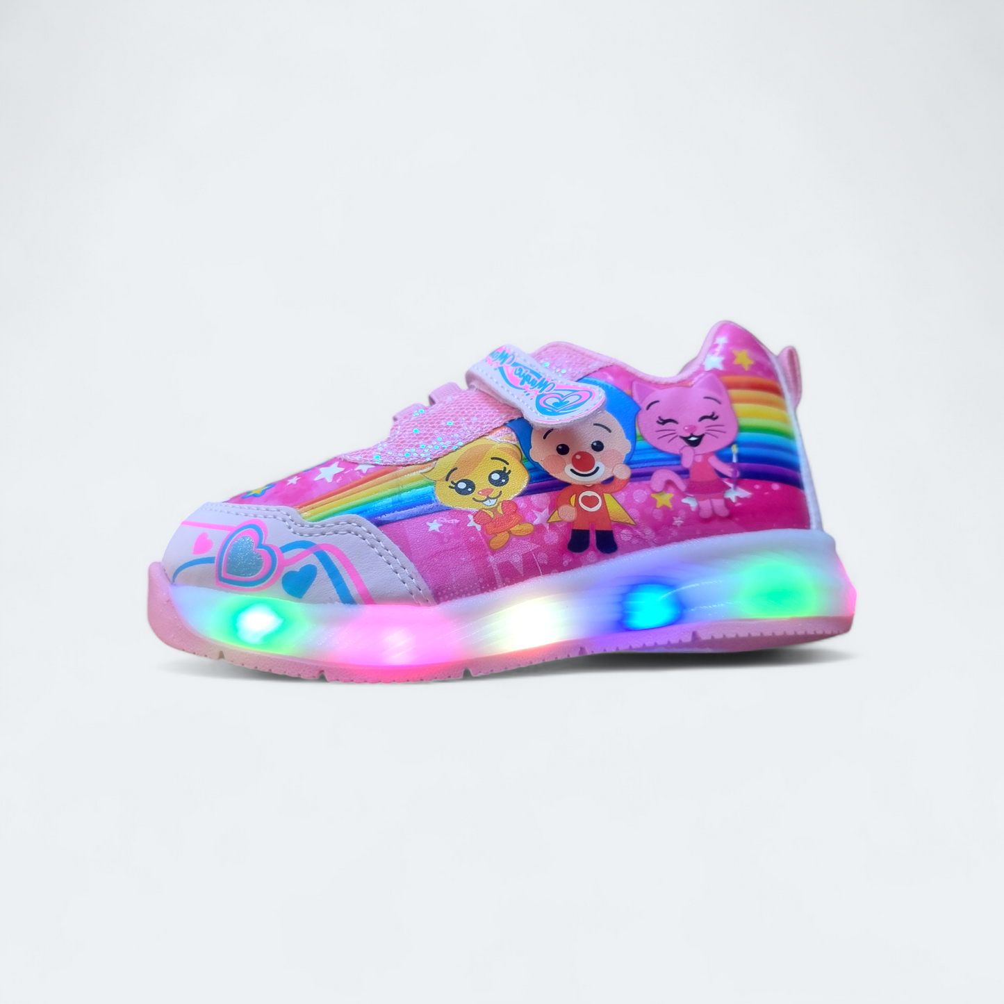 Tenis Plim Plim rosa/pastel led